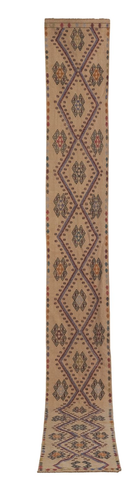 Vintage Jajim Kilim Runner Rug   Stair Carpet