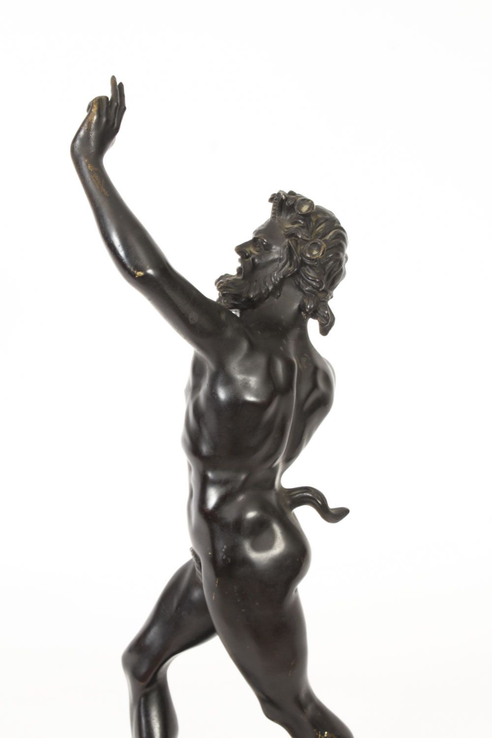 photo for sale Antique Large Bronze Of  Pan Dancing Musee De Naple,Circa 1870 19th C