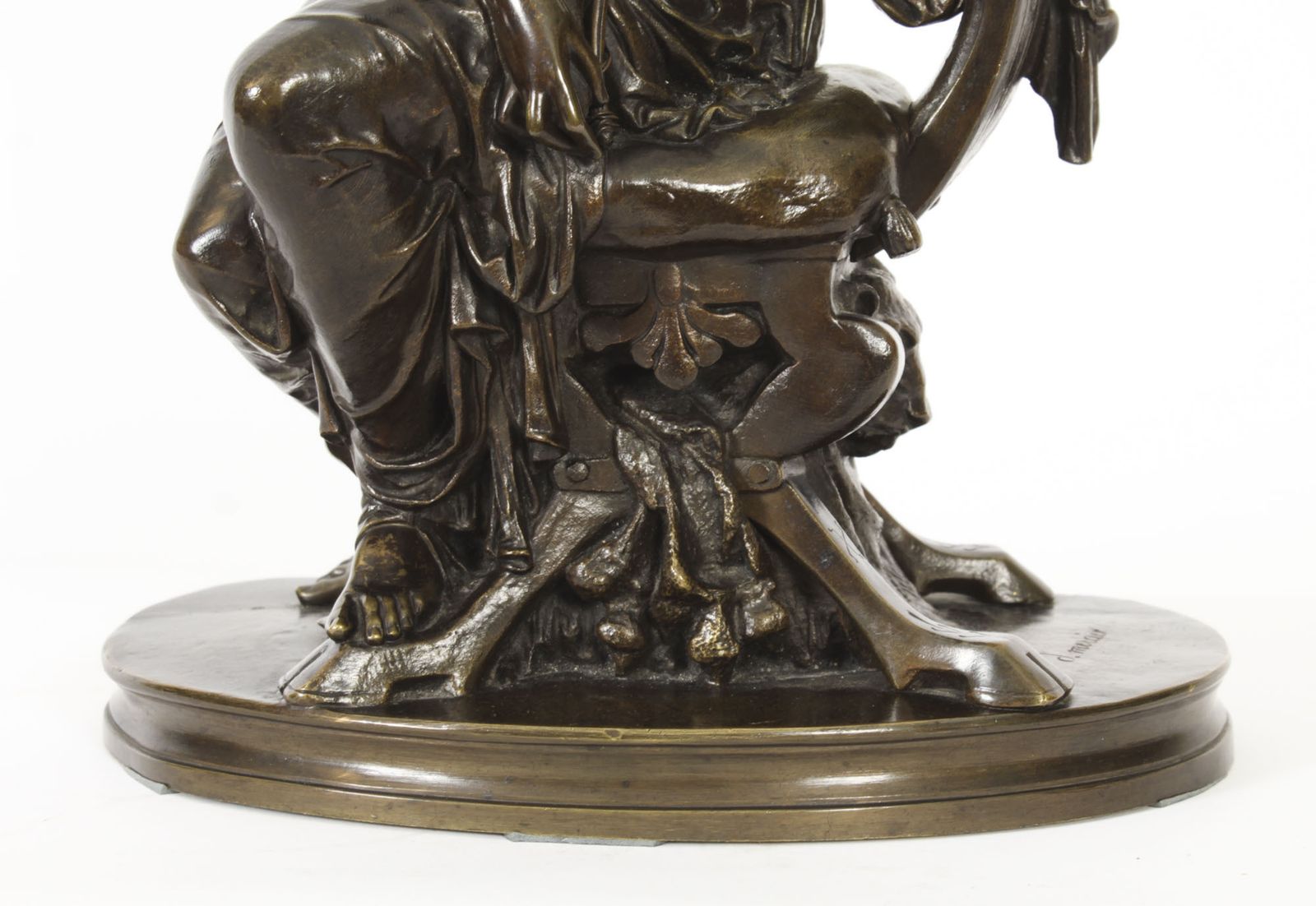 Antique Grand Tour Bronze Sculpture Of Goddess Diana  By Mercié 19th C photo Art