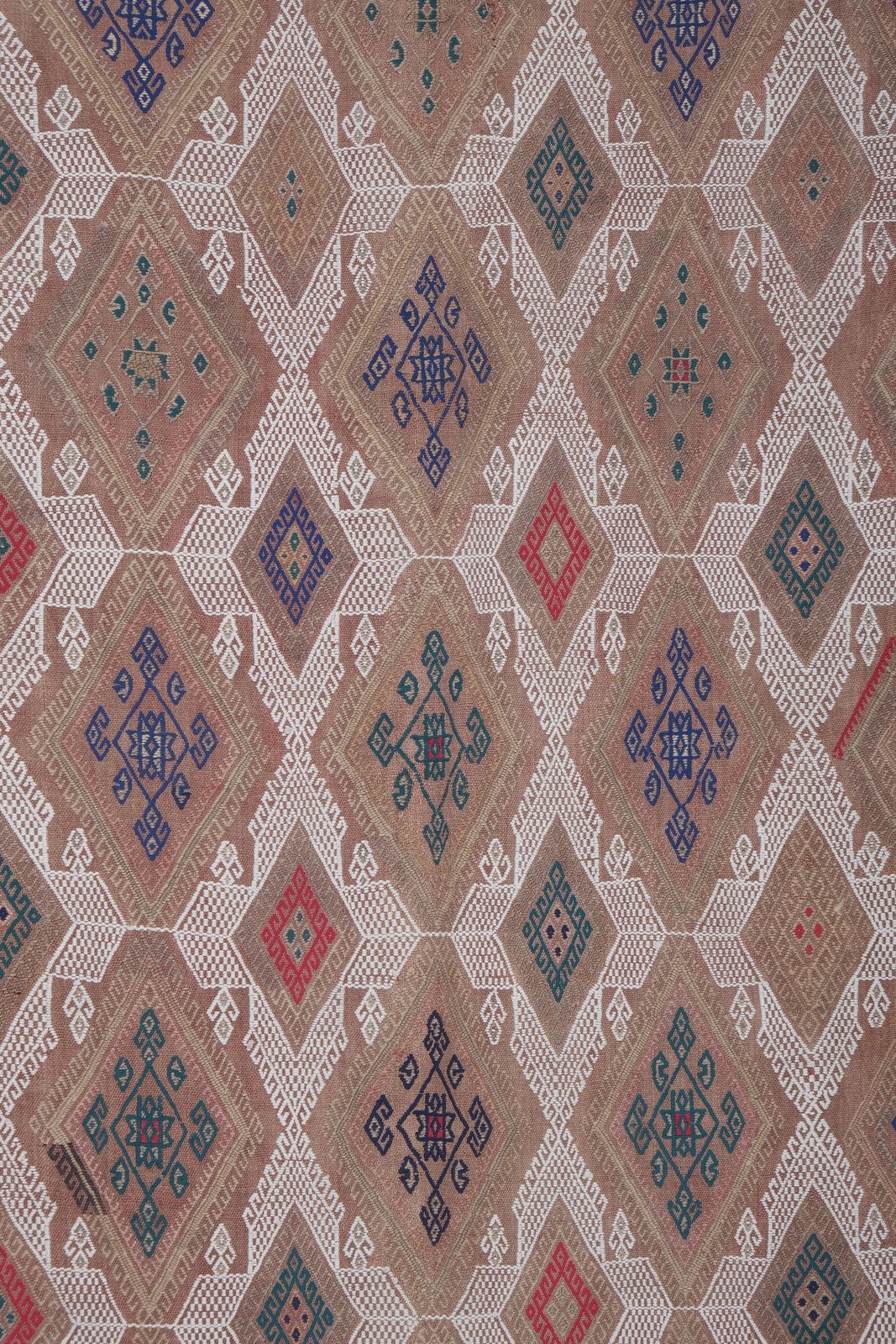 Vintage Taupe Turkish Jajim Kilim Rug 4'10'' X 6'8'' photo vintage