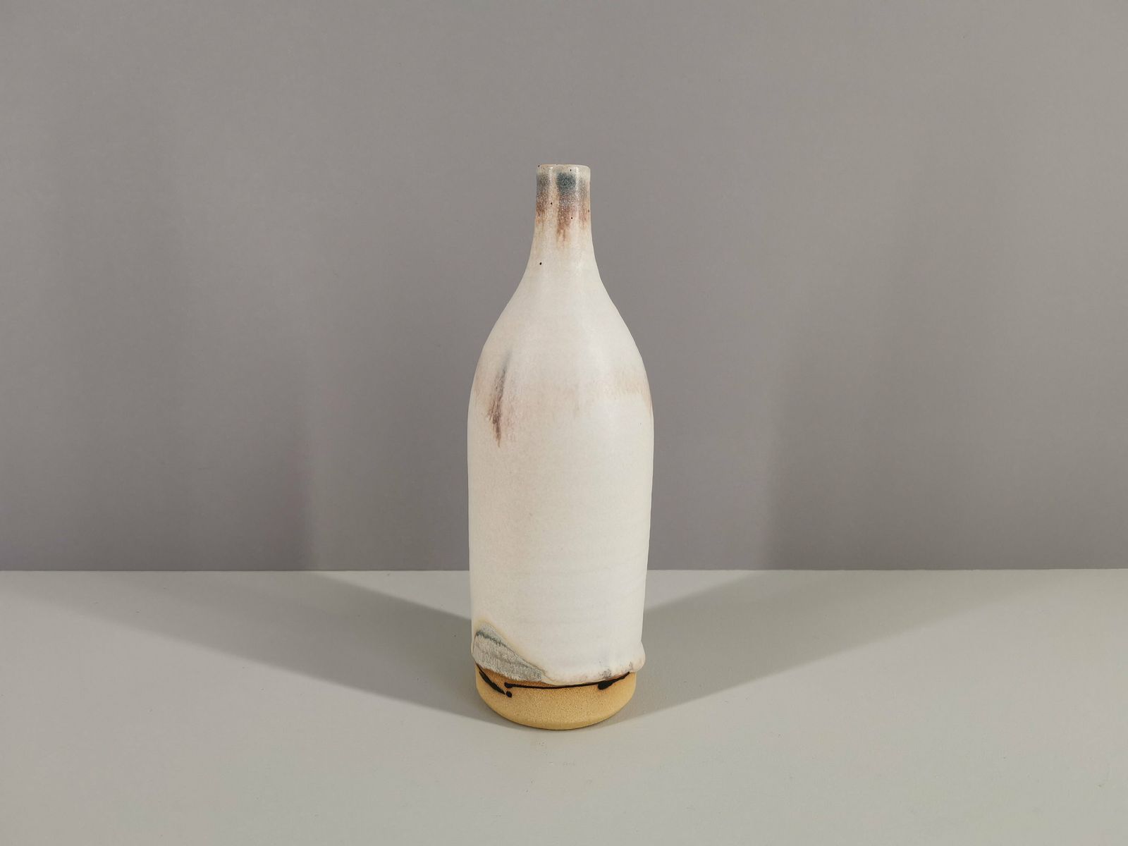 French Soliflore Vase In Glazed Stoneware / French Ceramics / Craftsmanship / France / Twentieth Century photo vintage