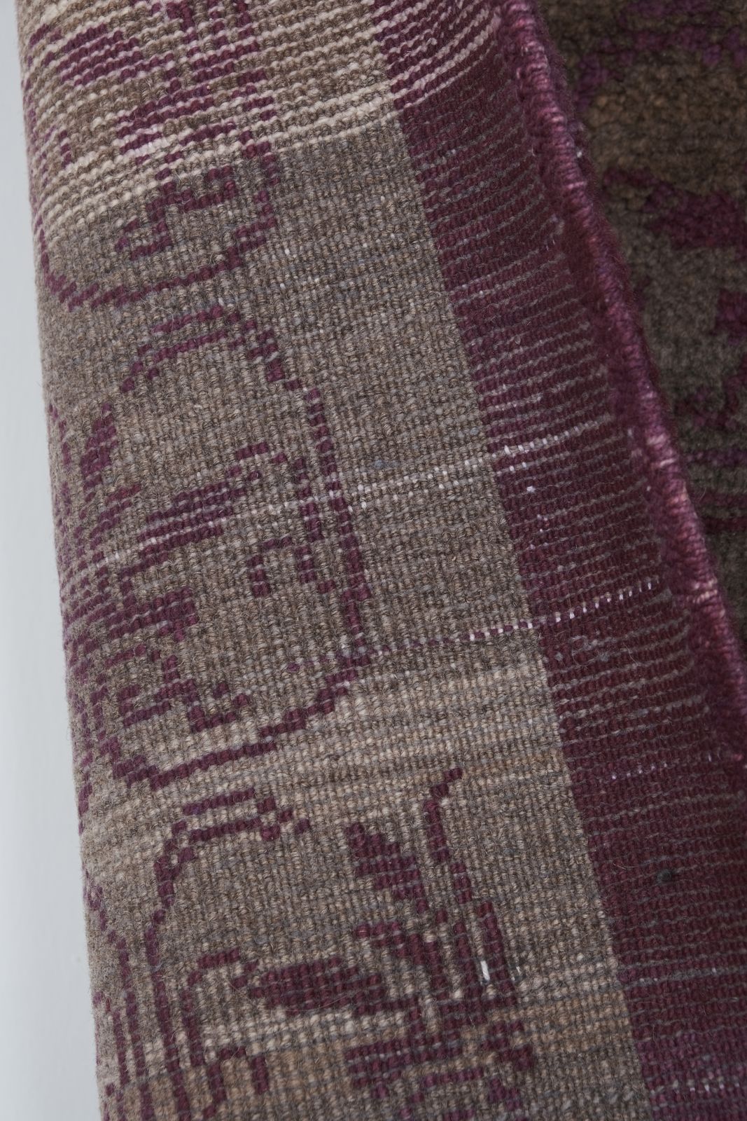 Textiles Turkey Shaggy Rug Runner, Hand Woven Soft Mohair Wool Carpet photo