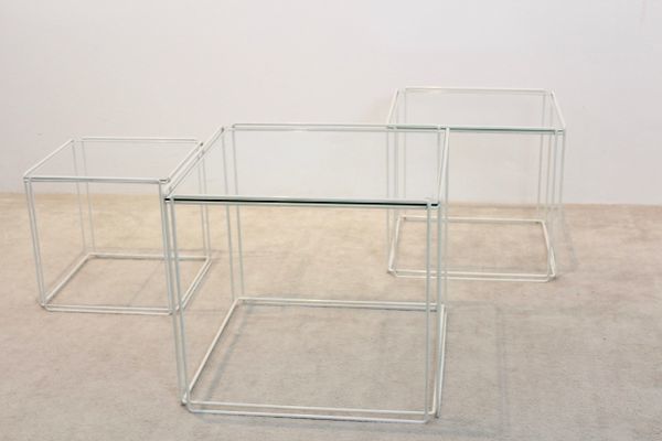 Isocele Graphical Nesting Tables By Max Sauze For Atrow, 1970s photo buy
