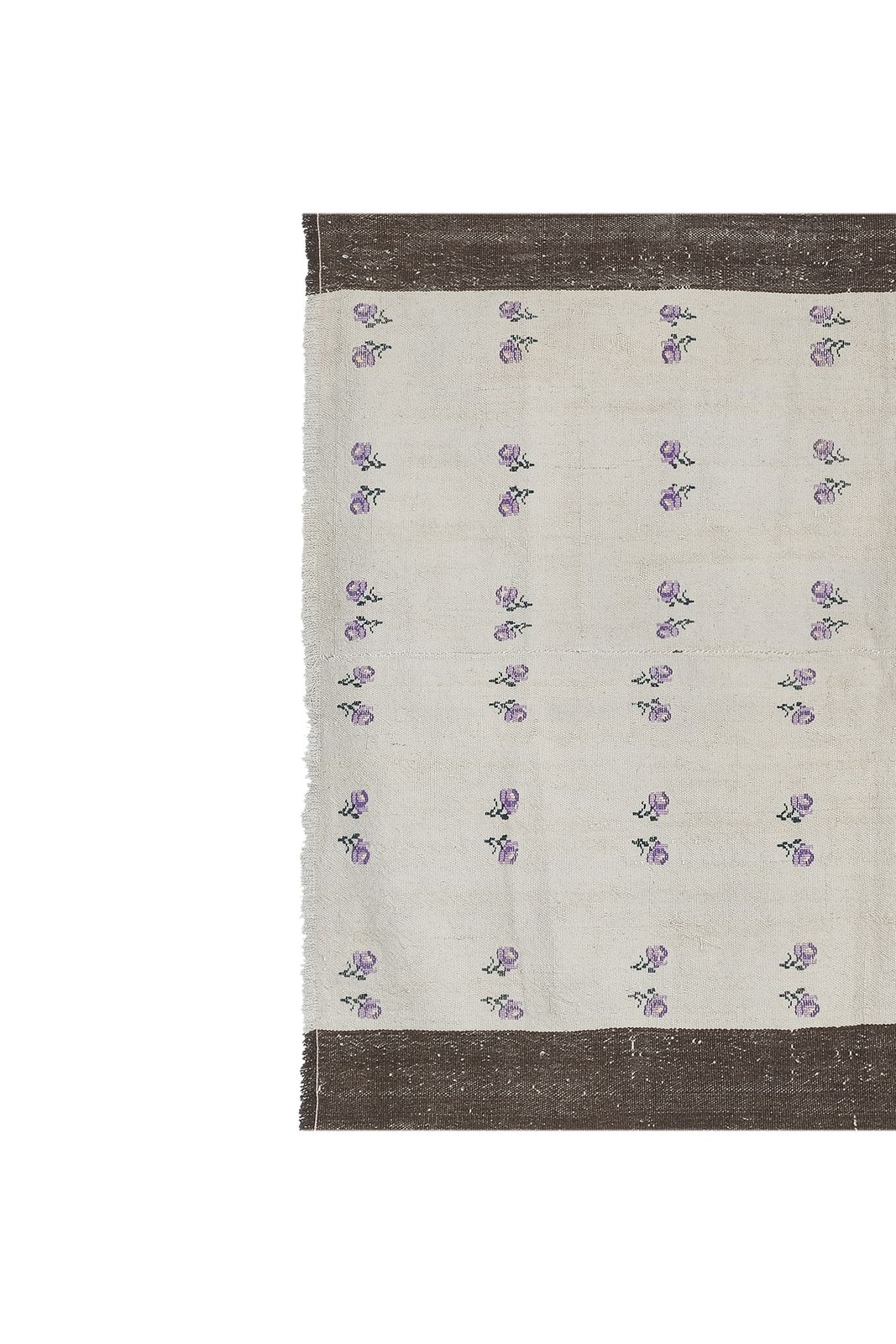 Turkish Natural Kilim With Fruits Pattern 3'11'' X 5'4'' photo furniture