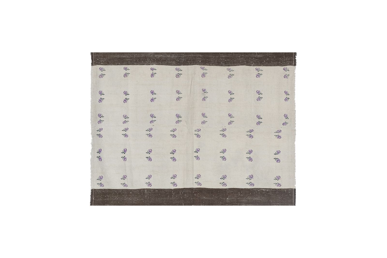 Turkish Natural Kilim With Fruits Pattern 3'11'' X 5'4'' photo vintage