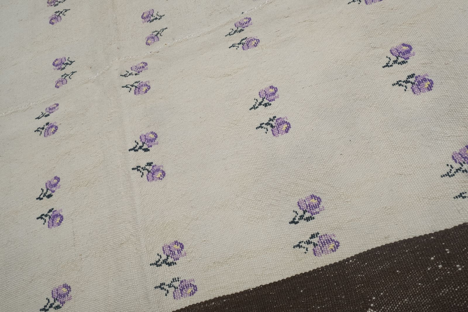 photo furniture Turkish Natural Kilim With Fruits Pattern 3'11'' X 5'4''