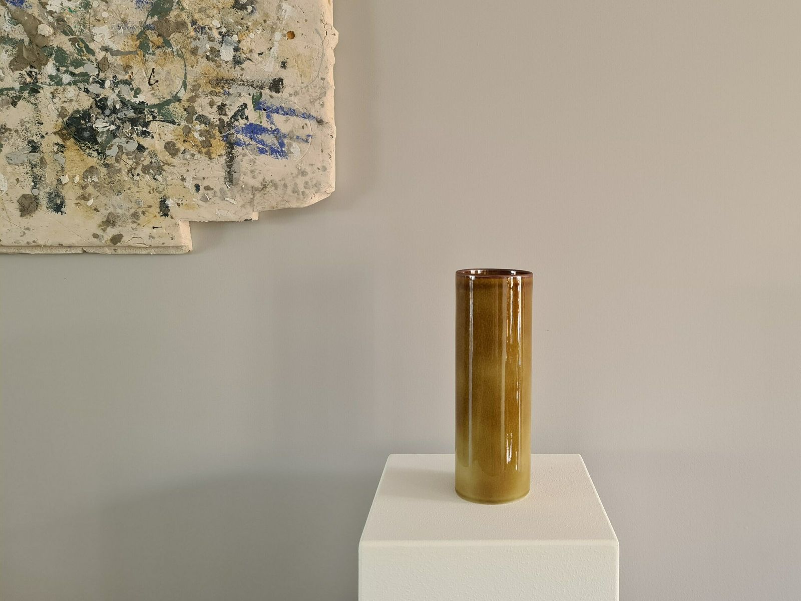Tube Vase Of The 50s / Signed / Georges Jouve Style / Glazed Ceramics / 1950 / France / Artist / Mid Century / Xxth Century photo furniture