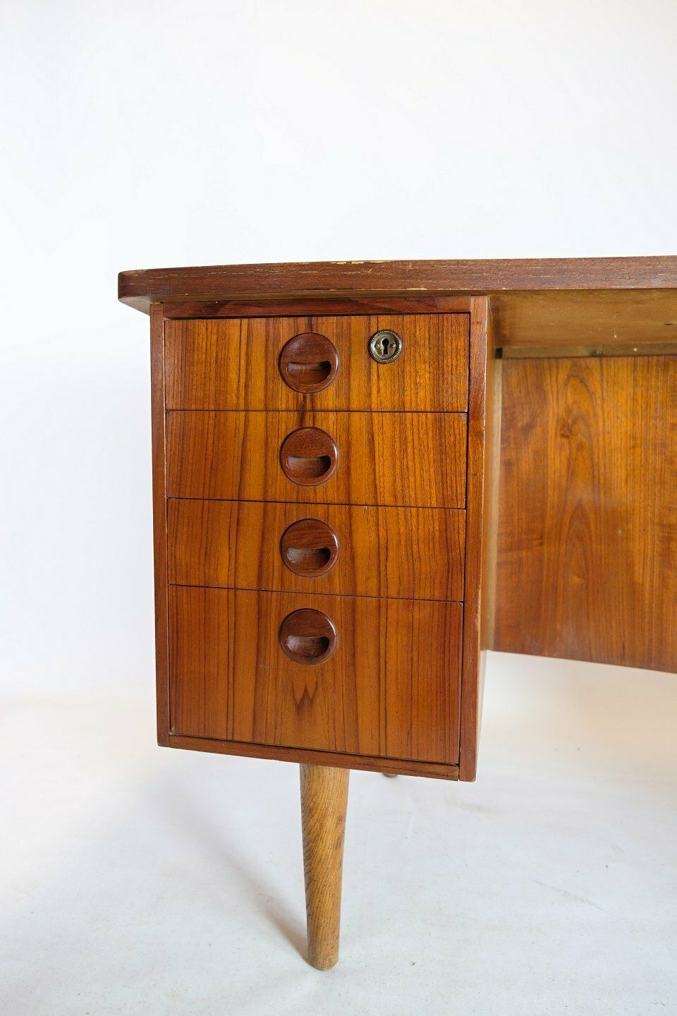 Desk Model 54 In Teak By Kai Kristiansen For Feldballes Møbelfabrik From 1954s photo 3995.0