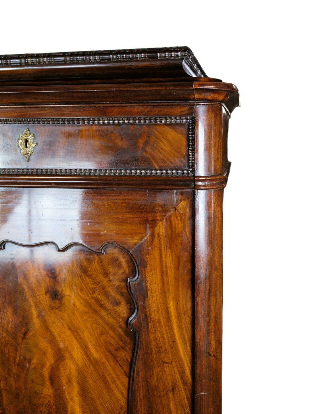 Tall Cabinet  Of Polished Mahogany From 1850's photo furniture
