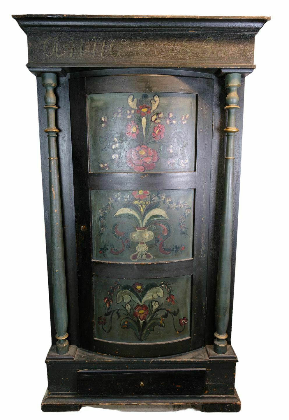Hedebo Cabinet With Flowers Decoration From 1836s