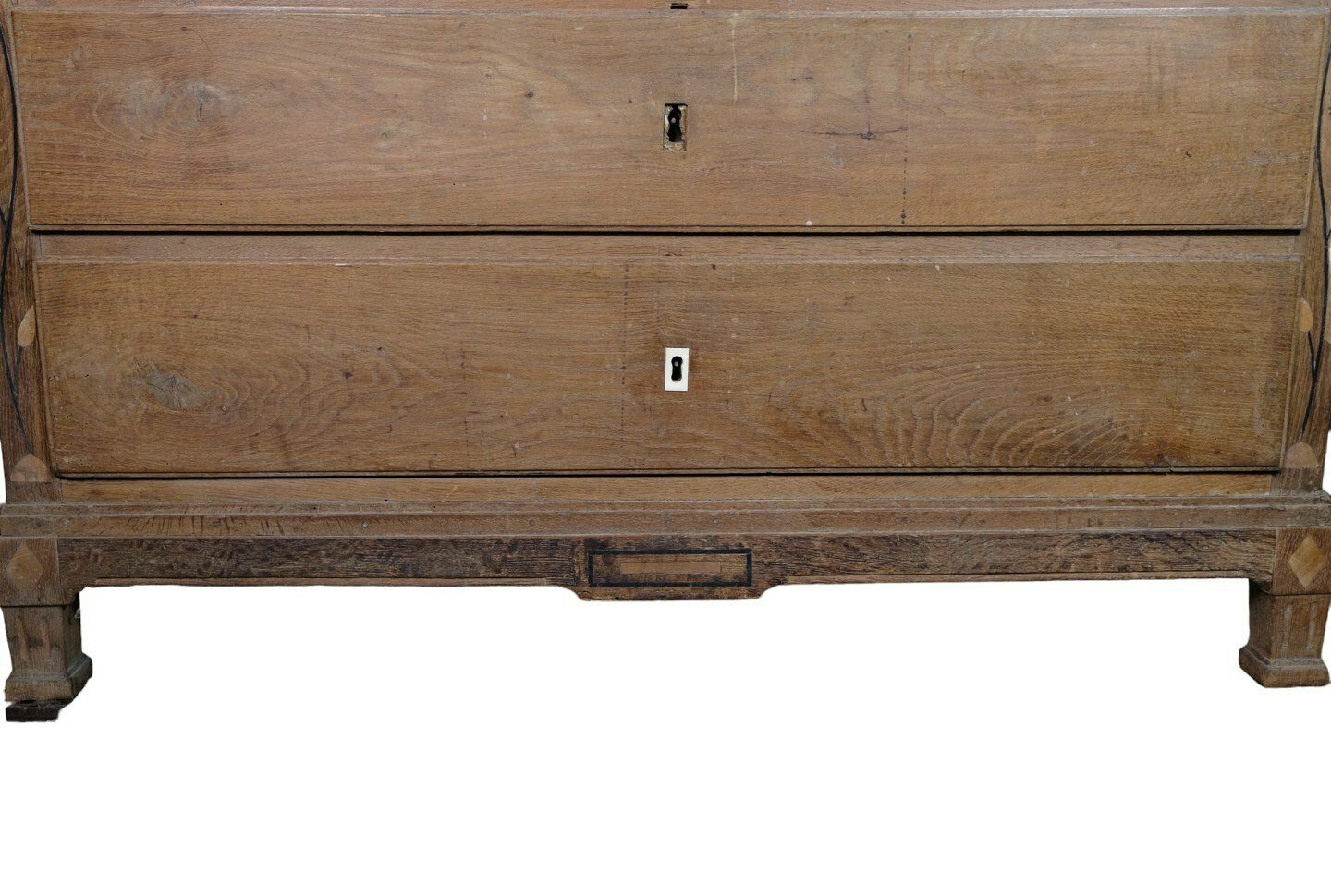 Frisian Style Chest Of Drawers With Upper Cabinet In Oak From 1820s photo vintage