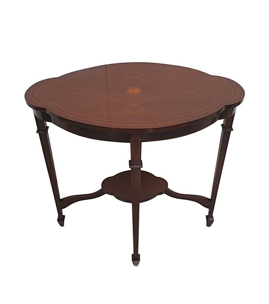 A Gorgeous Edwardian Marquetry Inlaid Occasional Table