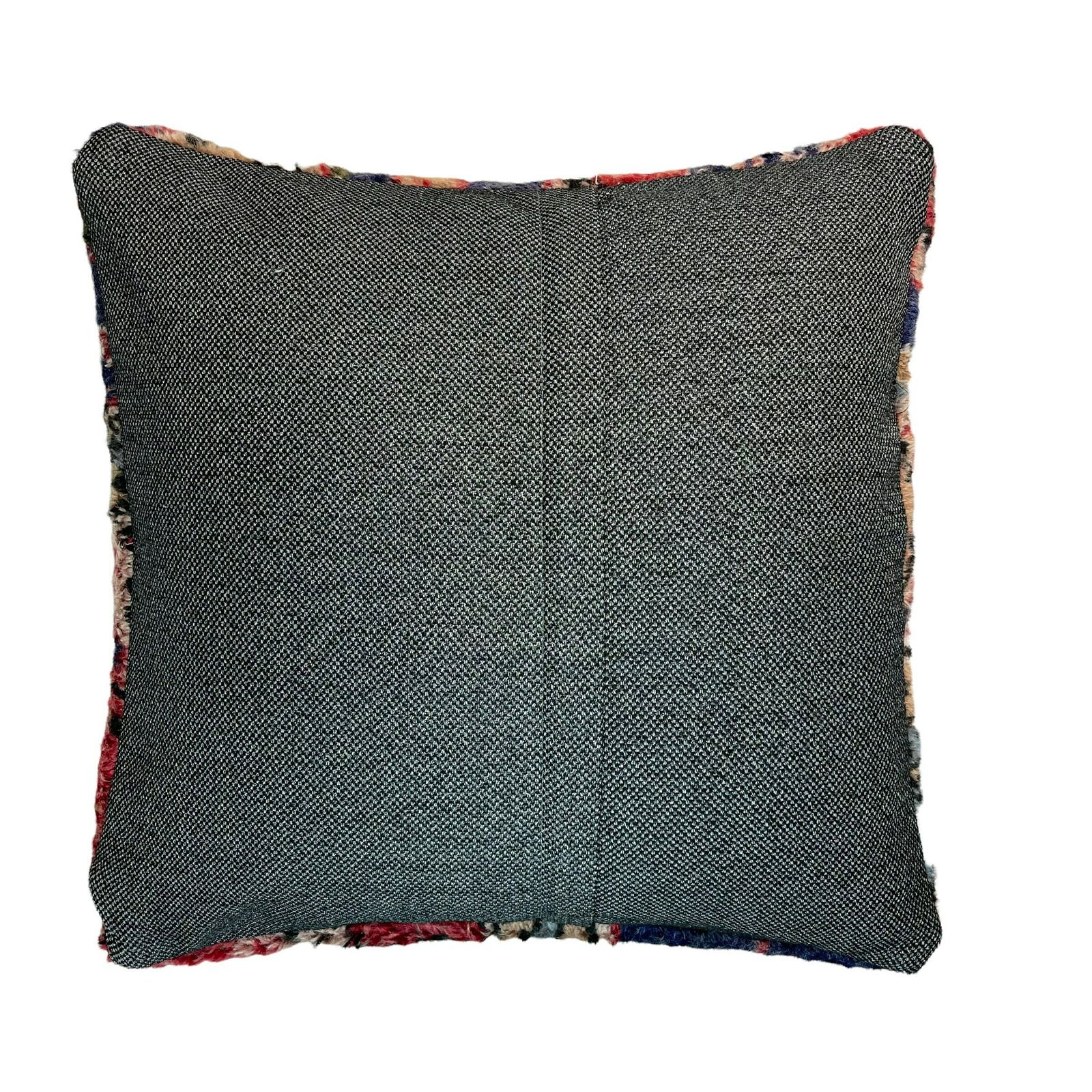 18'' X 18'' Vintage Hand Made Rug Cushion Cover, 45 X 45 Cm Decorative Rug Pillow Cover, Large Vintage Turkish Rug Cushion Cover photo for sale
