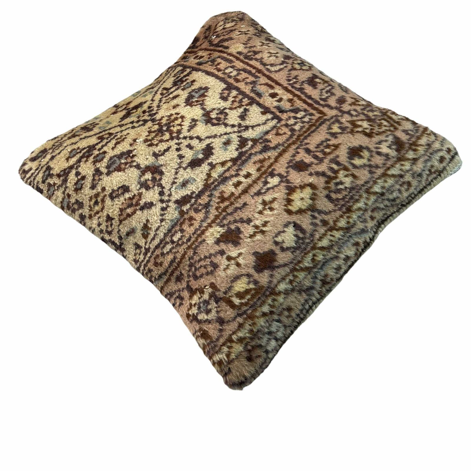 18'' X 18'' Vintage Handgemaakte Tapijtkussenhoes, 45 X 45 Cm Decoratieve Tapijtkussenhoes, Grote Vintage Turkse Tapijtkussenhoes photo for sale