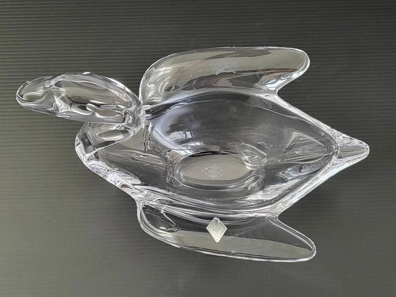 Vintage Tray 1960 Swan Crystal Glass Vannes Le Chat El 60s Retro 1960s photo 68.0