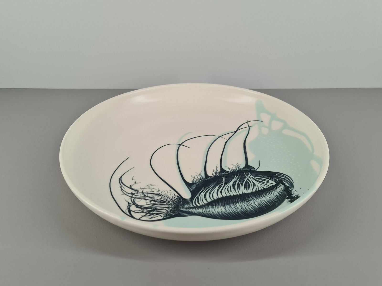 Signed Ceramic Fruit Dish Or Bowl / Handmade / 90s / French Ceramics / Craft Work / France / 20th Century photo furniture