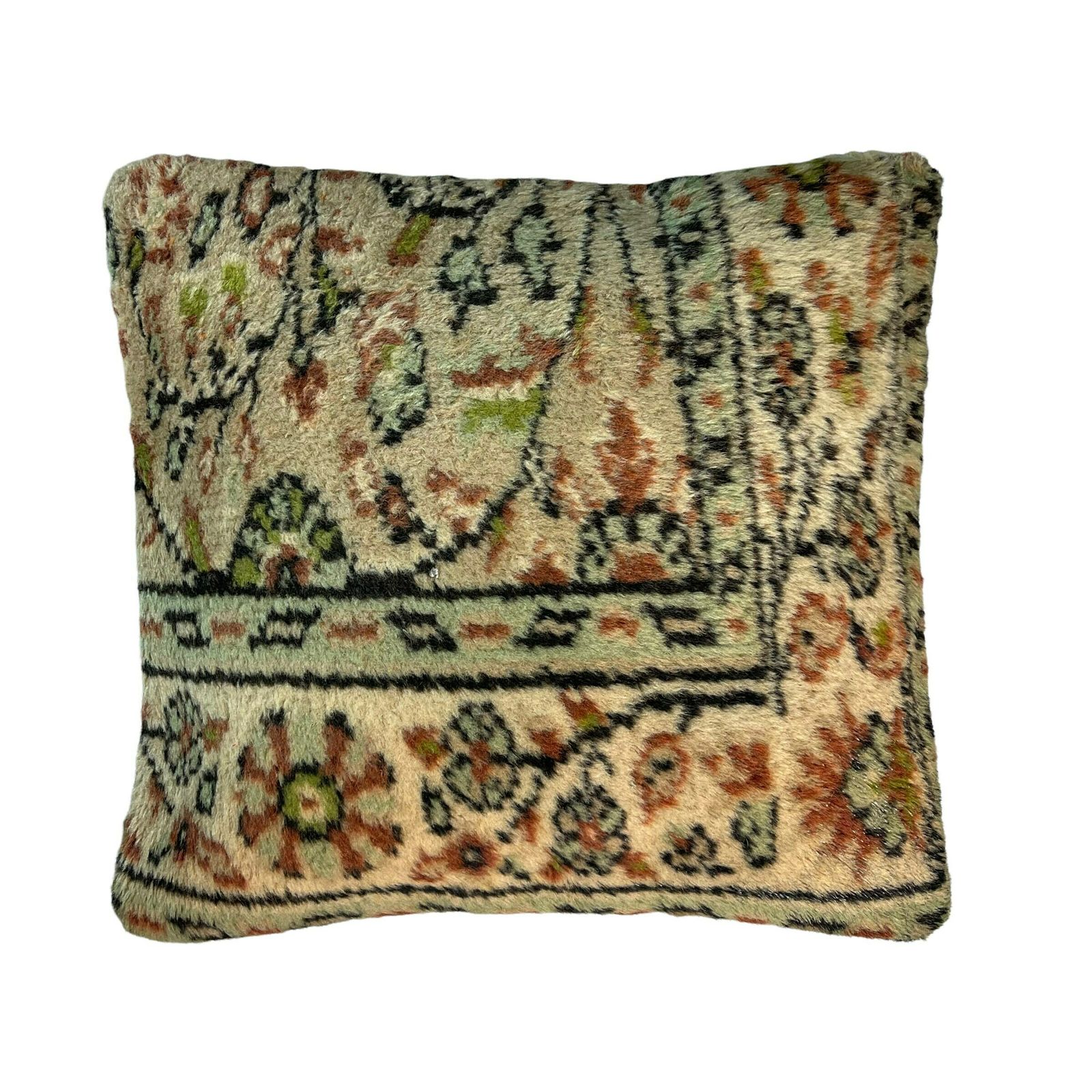 18'' X 18'' Vintage Handgemaakte Tapijtkussenhoes, 45 X 45 Cm Decoratieve Tapijtkussenhoes, Grote Vintage Turkse Tapijtkussenhoes photo vinterior