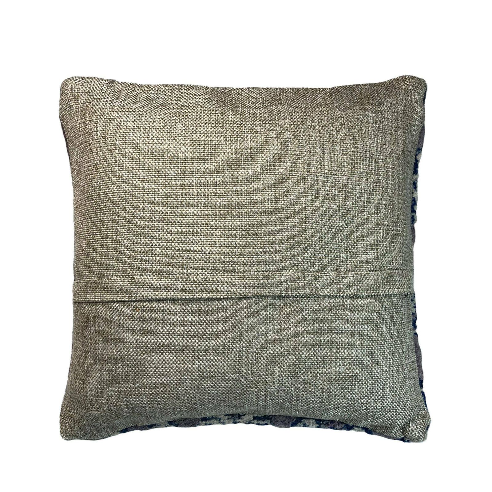18'' X 18'' Vintage Hand Made Rug Cushion Cover, 45 X 45 Cm Decorative Rug Pillow Cover, Large Vintage Turkish Rug Cushion Cover photo for sale