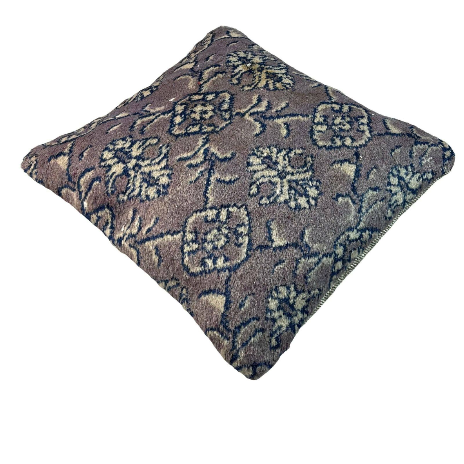 photo furniture 18'' X 18'' Vintage Hand Made Rug Cushion Cover, 45 X 45 Cm Decorative Rug Pillow Cover, Large Vintage Turkish Rug Cushion Cover
