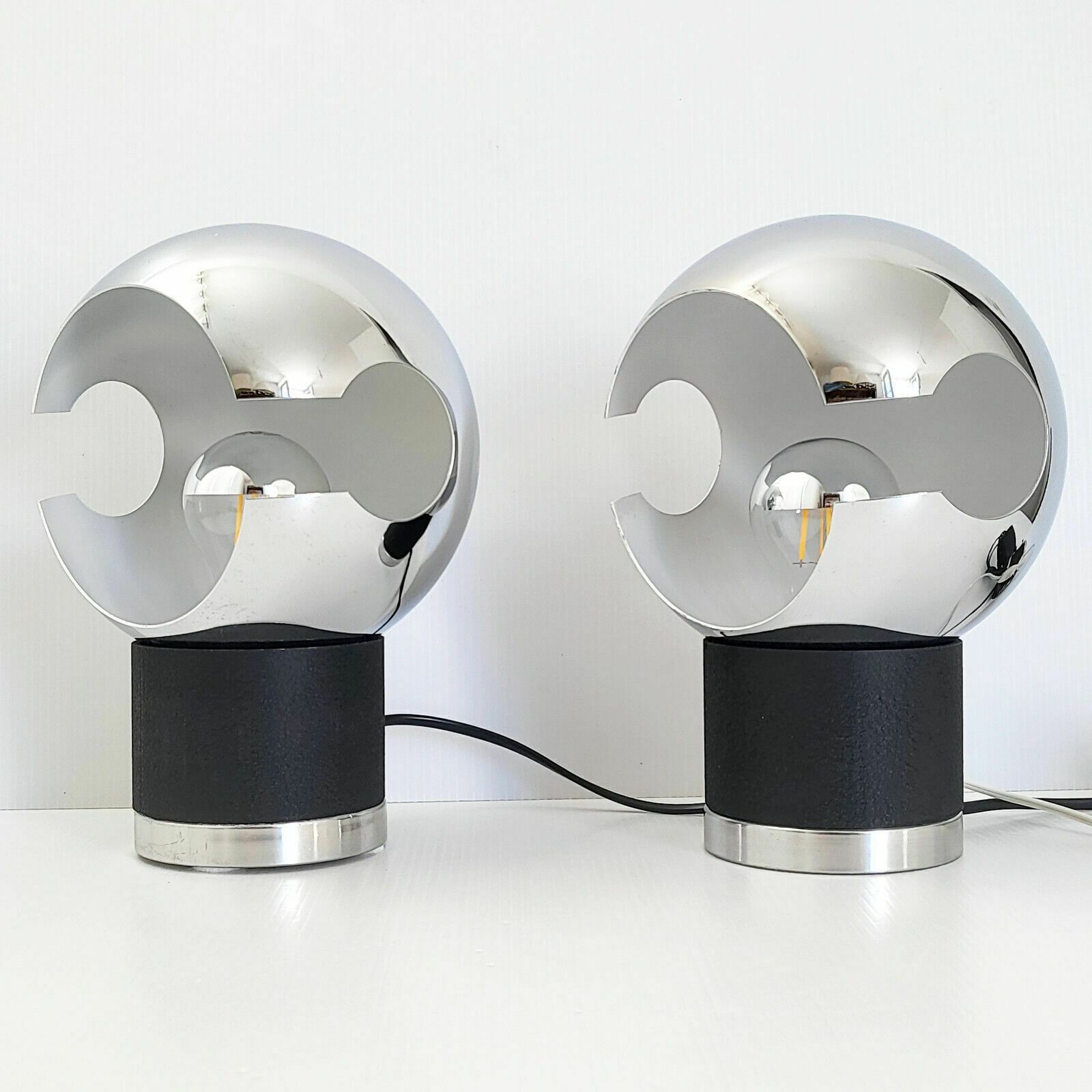 Pair Of Vintage Lamps 1960 Italy Space Age 60s 1960s Retro Dlg Gae Aulenti