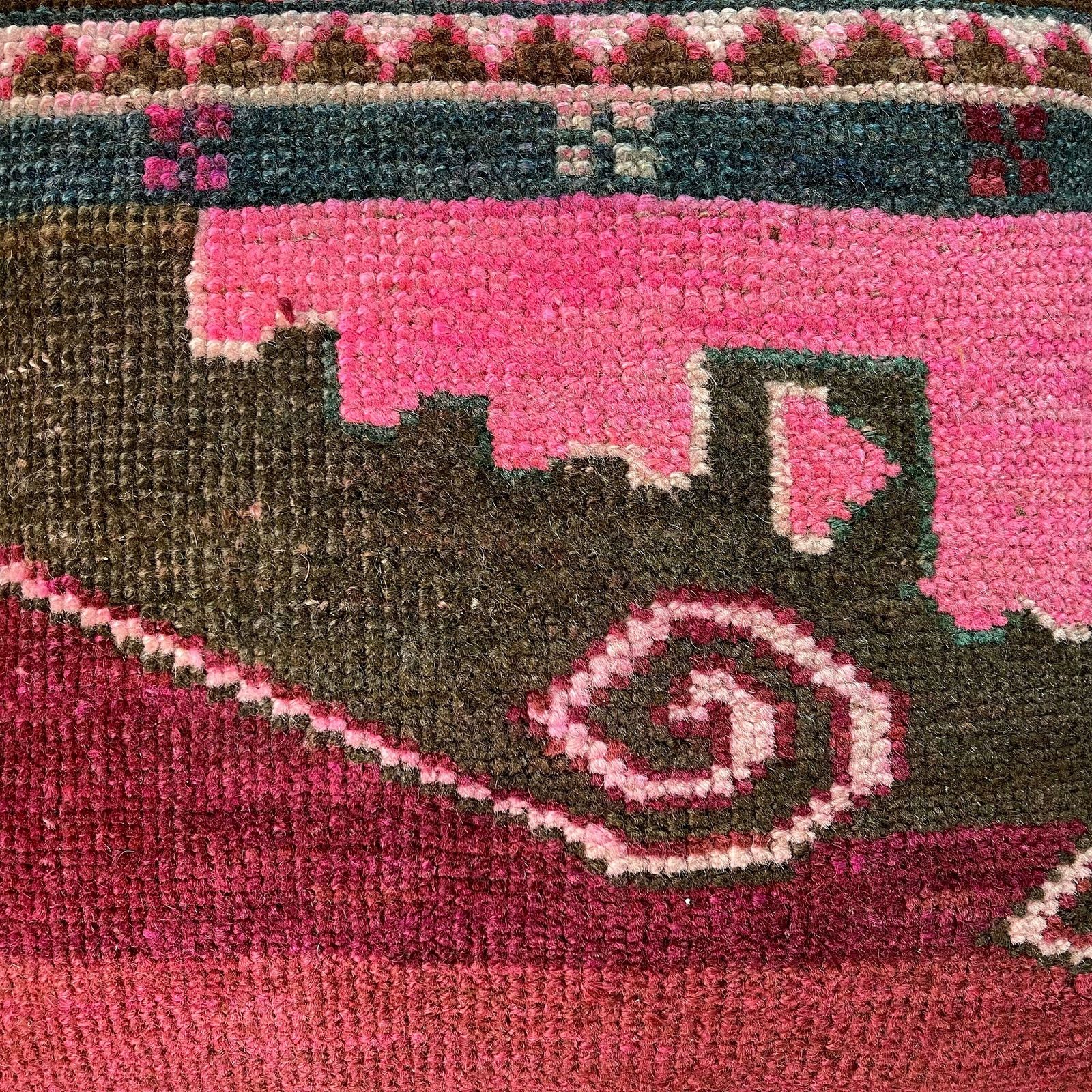 photo for sale 18'' X 18'' Vintage Hand Made Rug Cushion Cover, 45 X 45 Cm Decorative Rug Pillow Cover, Large Vintage Turkish Rug Cushion Cover