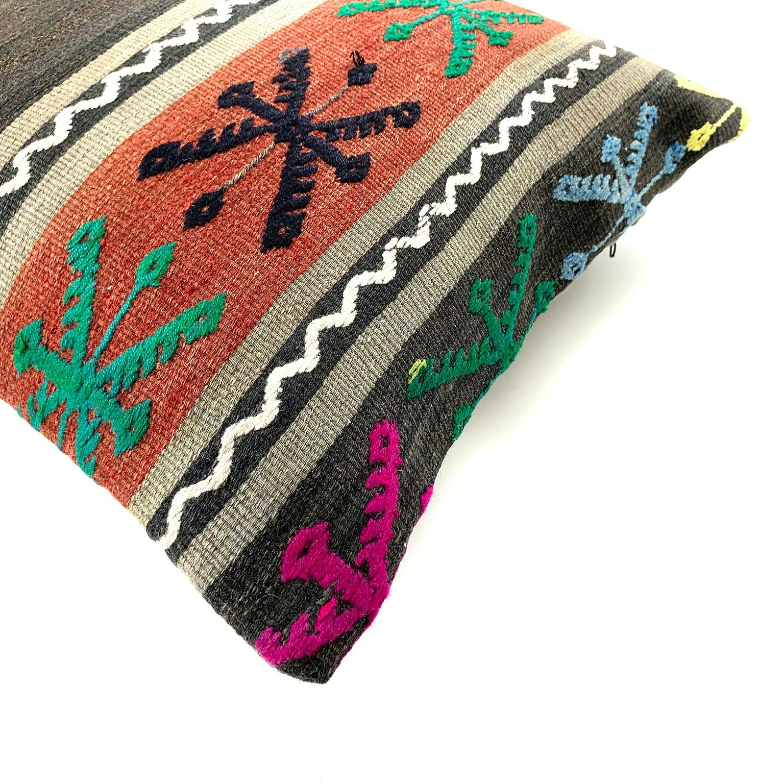 photo furniture 45x45 Cm Vintage Turkish Kilim Pillow Cover , Decorative Handmade Cushion Cover