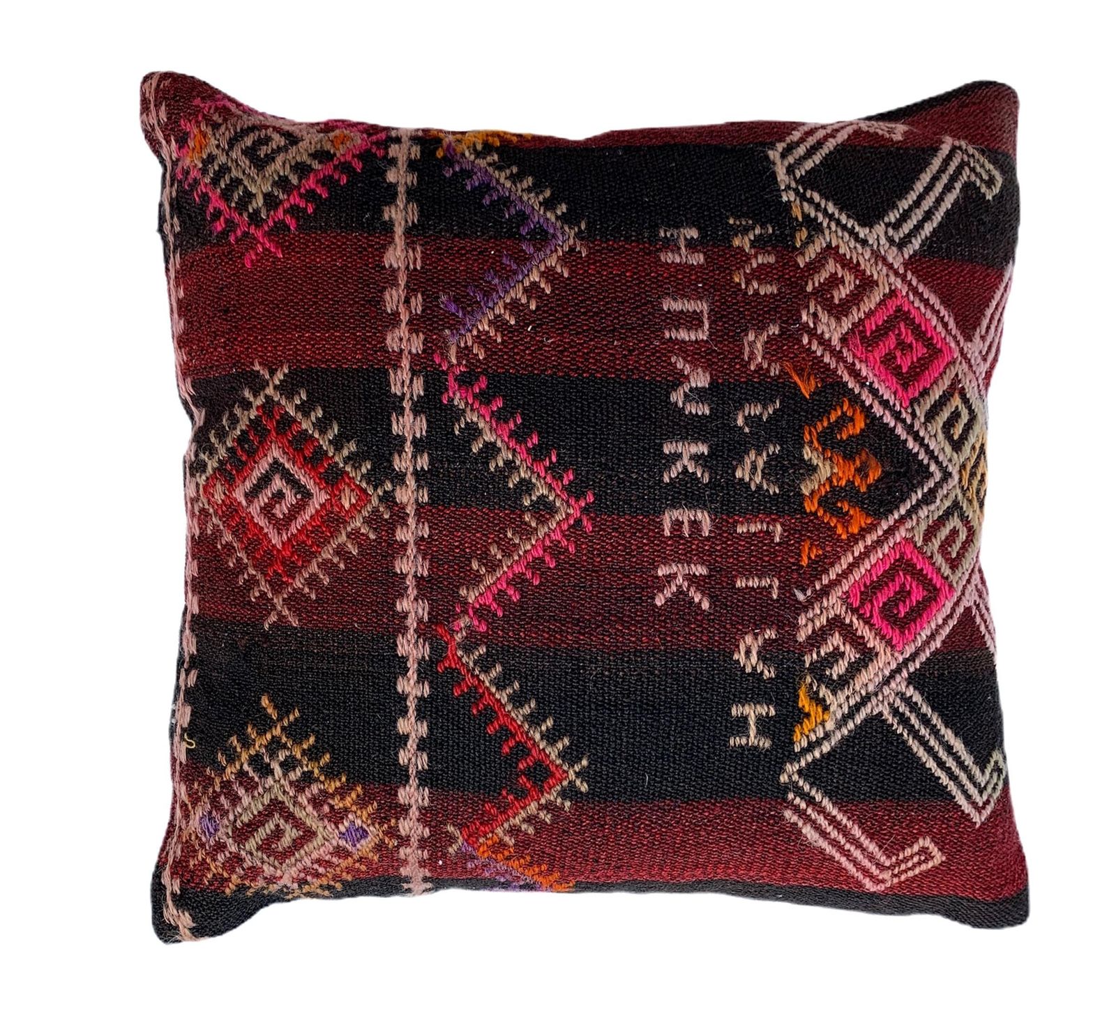 Kilim Pillow 14'x14' Kilim Pillows Kilim Pillow Cover Meditation Bench Kelim Teppich Boho 35x35 Cm Kilim Cushion Kilim Sofa Turkish Pillow photo vinterior
