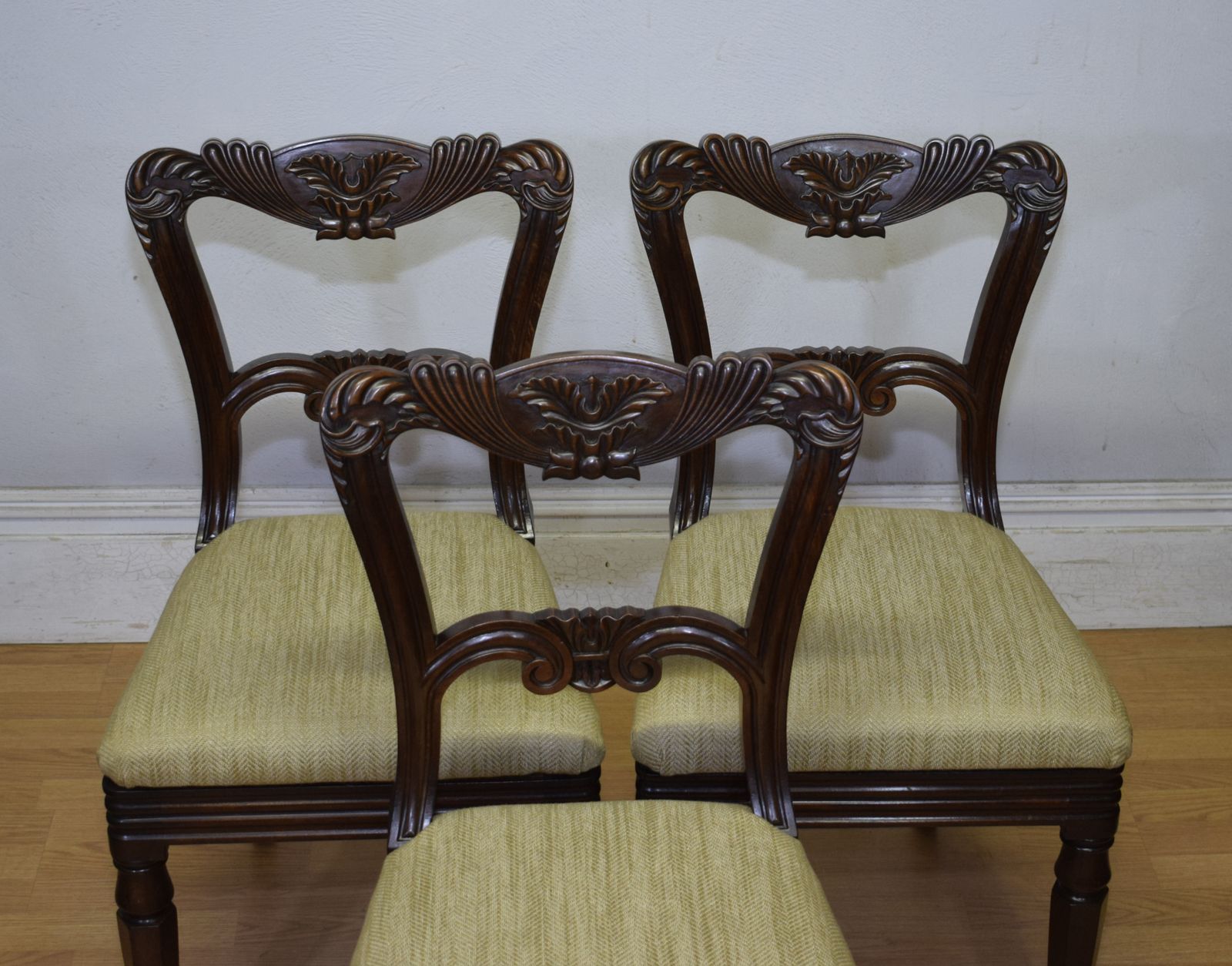 photo vintage 3 Regency Dining Chairs, 1800s