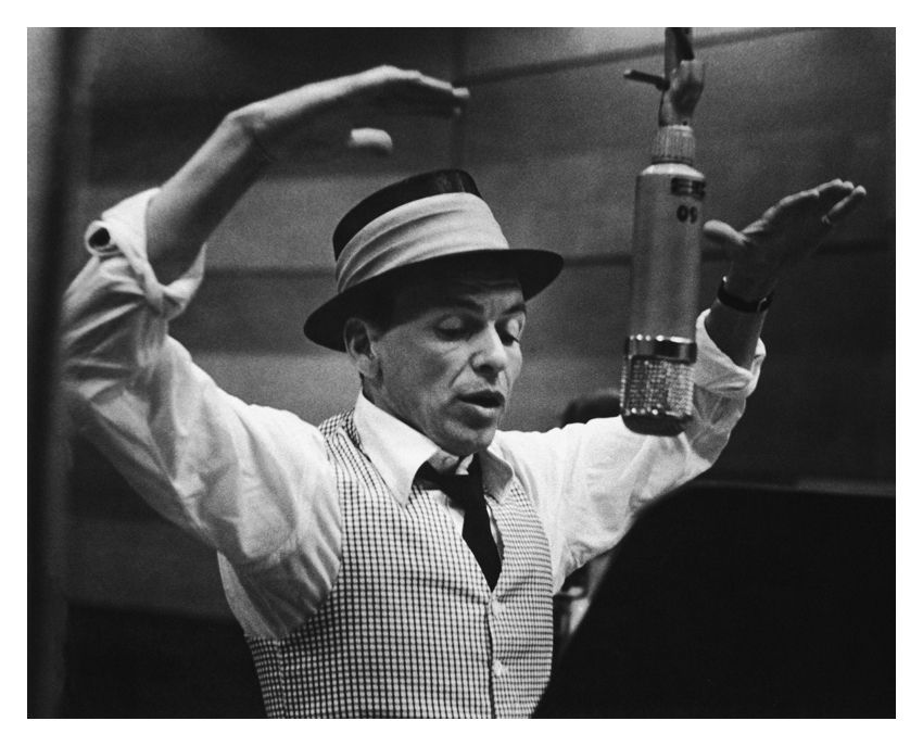 Frank Sinatra Recording Session 16x20" Silver Gelatin Fibre Print