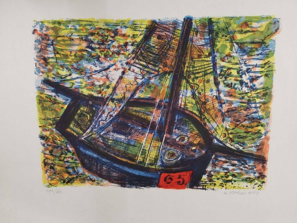 Numbered Lithograph Signed Stocker Hans / Art / 1960 / Modern Art / Collection / Mid Century / Vintage / Xxth Century photo buy