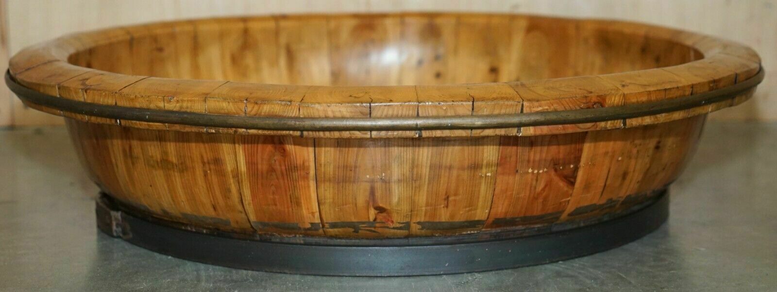 Huge Antique Chinese Qing Dynasty Rice Basket With Metal Supports Fruit Bowl photo furniture