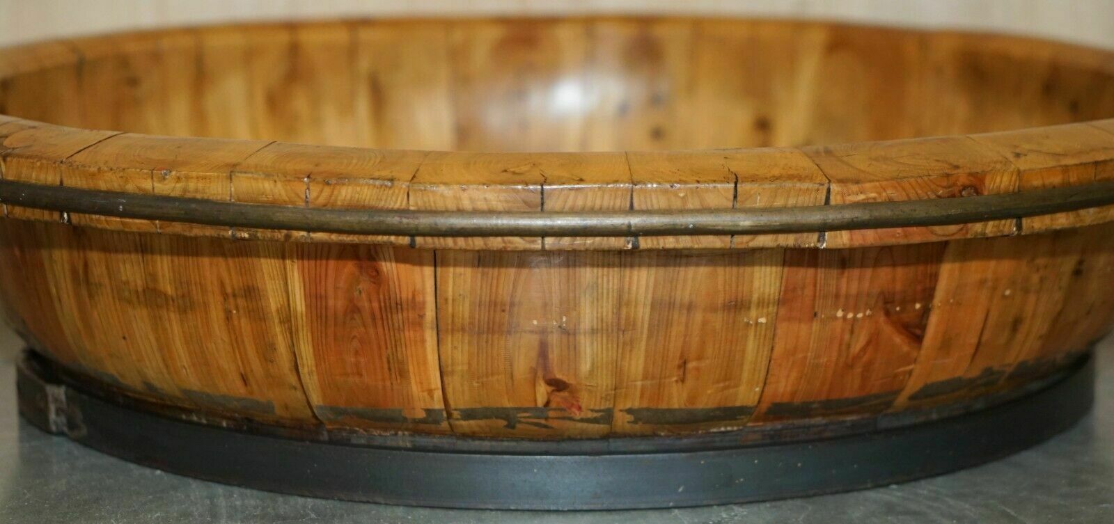 Huge Antique Chinese Qing Dynasty Rice Basket With Metal Supports Fruit Bowl photo Home Decor
