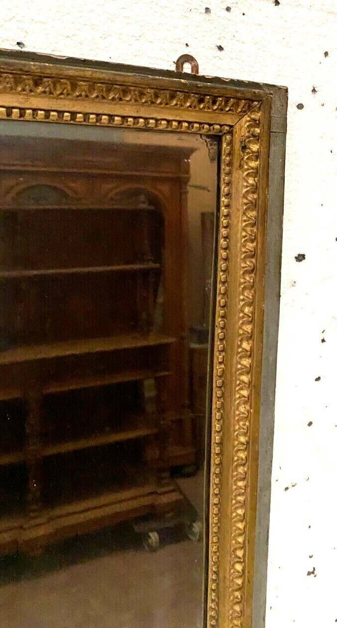 Louis XVI Style Mirror In Wood And Gilded Stucco 19th Century Mantel Trumeau photo furniture