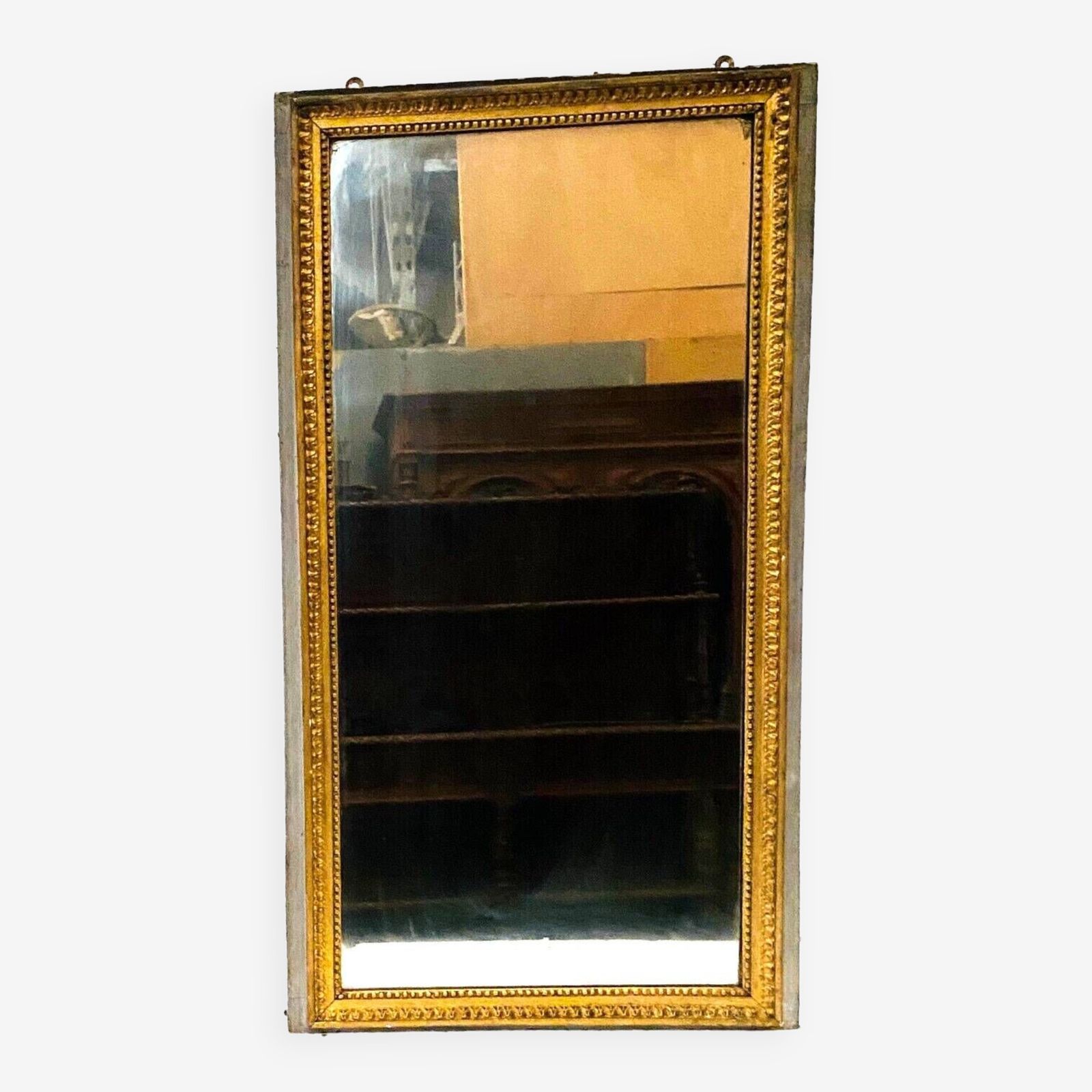 Home Decor Louis XVI Style Mirror In Wood And Gilded Stucco 19th Century Mantel Trumeau photo
