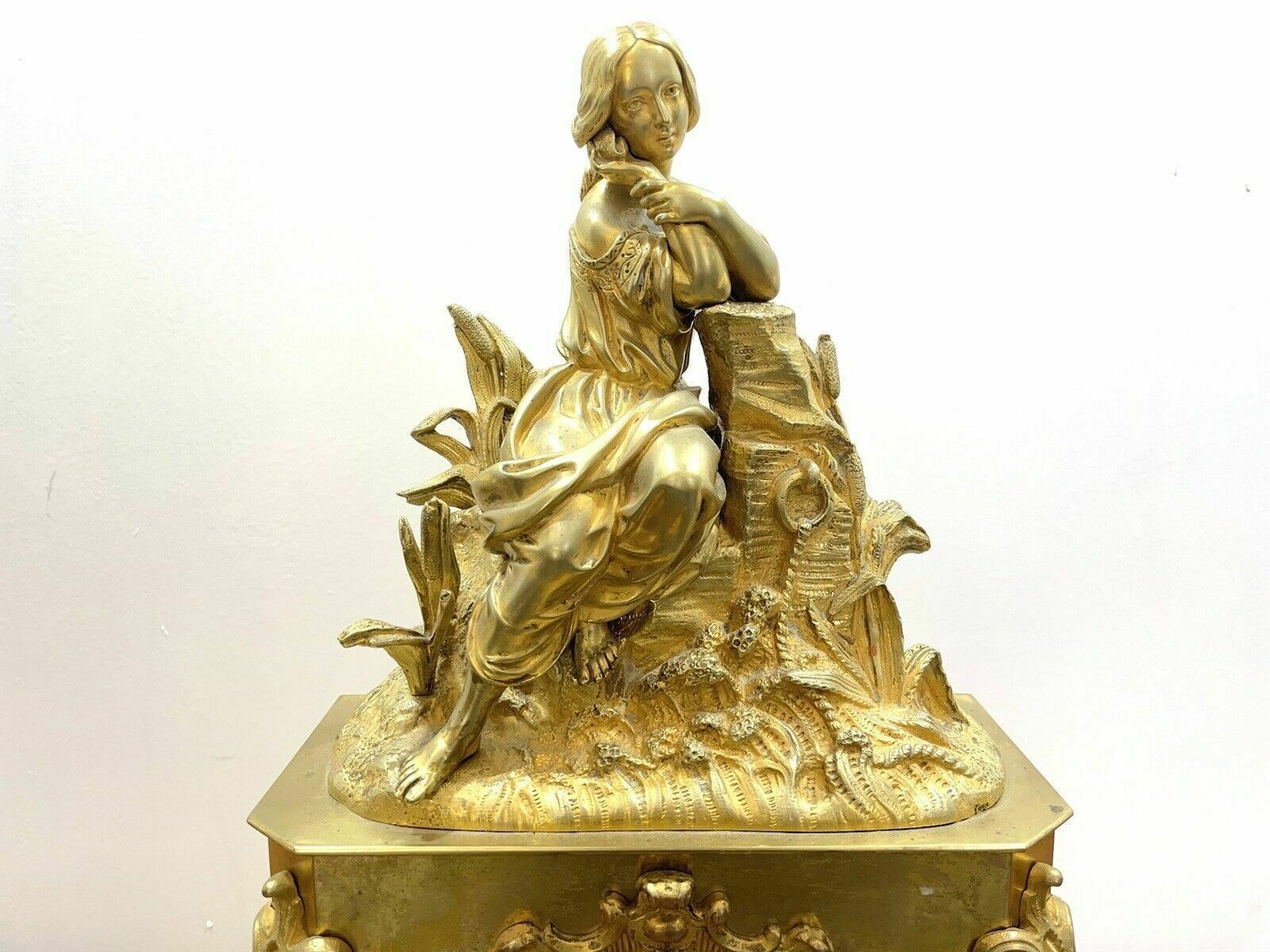 A Fine, 19th Century French Empire, Gilt Mantel Clock By Raingo Freres photo furniture