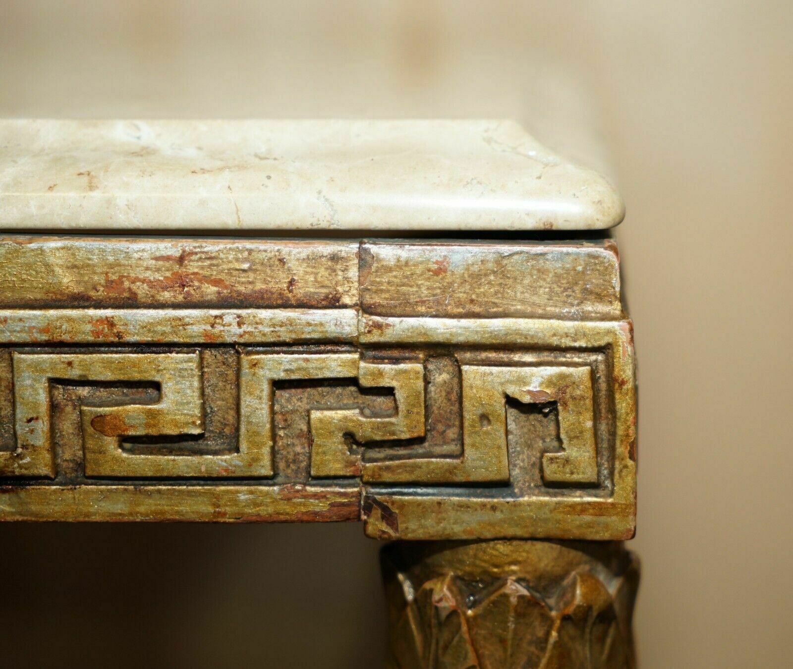 3750.0 Antique Italian Circa 1860 Ornately Carved & Giltwood Marble Topped Coffee Table photo