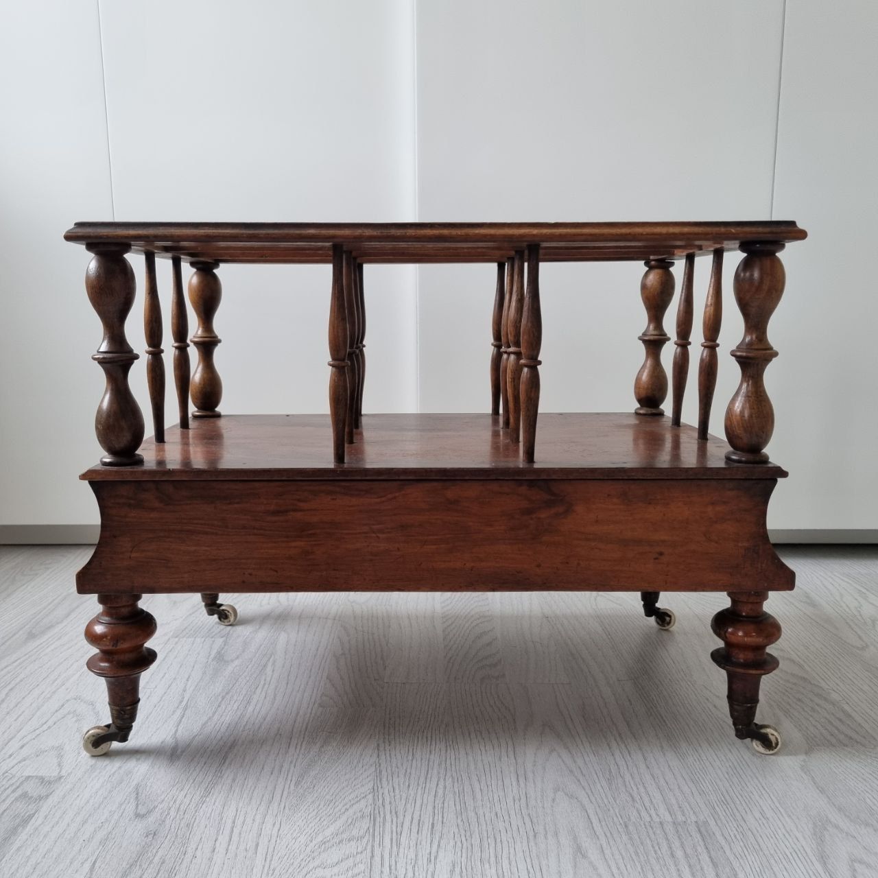 photo furniture Antique Walnut Wood Magazine Rack | Newspaper Stand