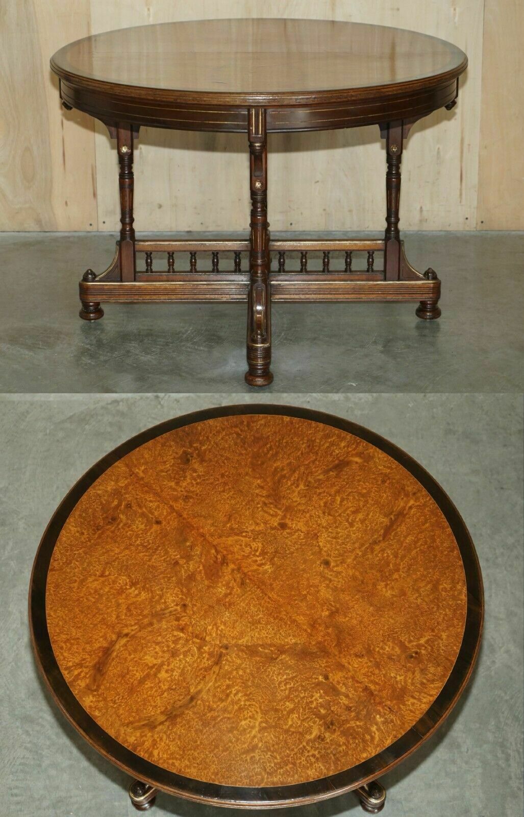 Gillows Of Lancaster Aesthetic Movement Amboyna Burr Walnut Occasional Table