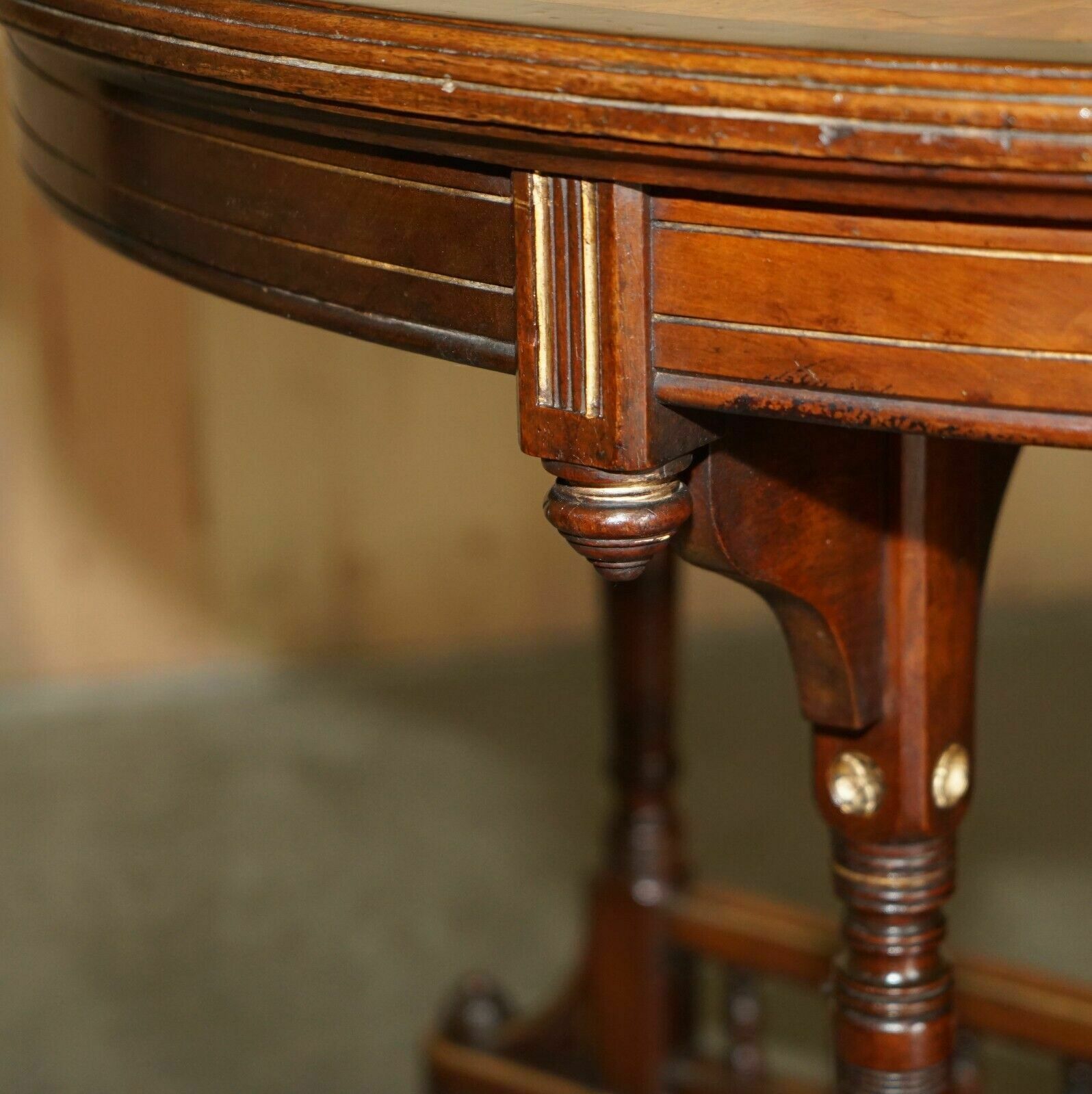 Furniture Gillows Of Lancaster Aesthetic Movement Amboyna Burr Walnut Occasional Table photo
