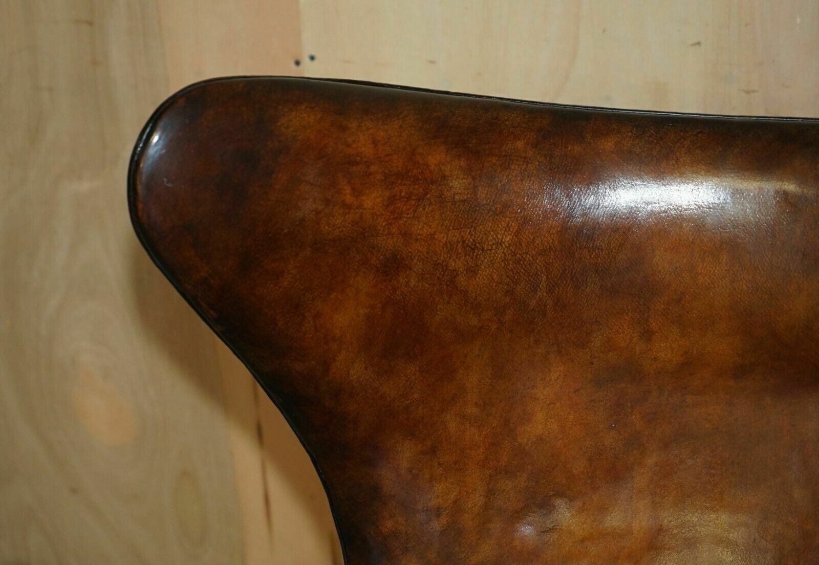 Original Fully Restored 1965 Fritz Hansen Egg Chair & Footstool In Brown Leather photo 25000.0