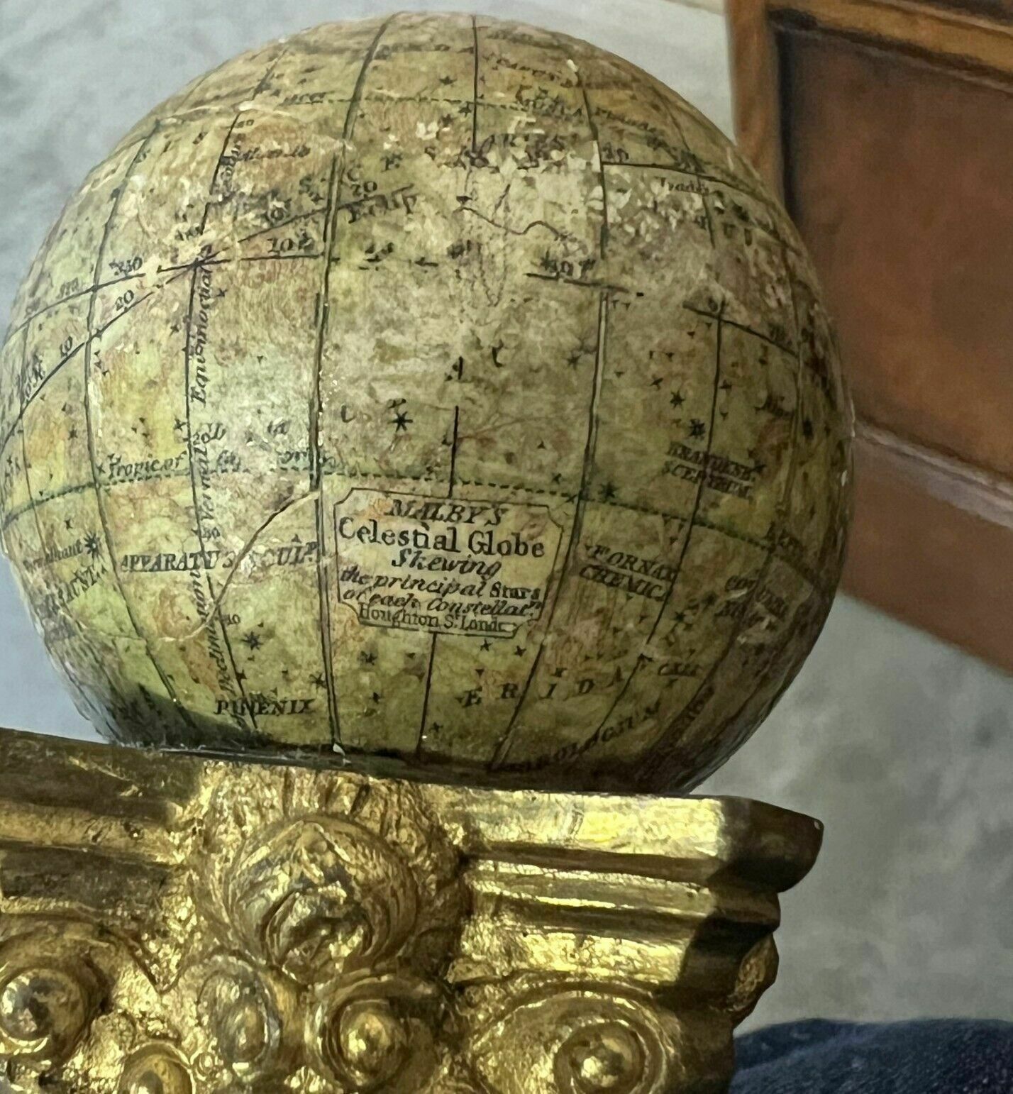 photo for sale Fine & Unique Pair Of Antique 1887 Marys Celestial Globes Skewing / Malin & Sons