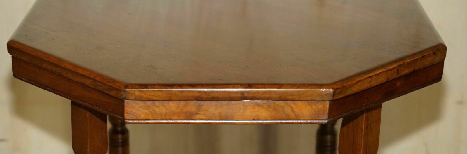 Decorative English Victorian Hand Carved Octagonal Side End Occasional Table photo 475.0