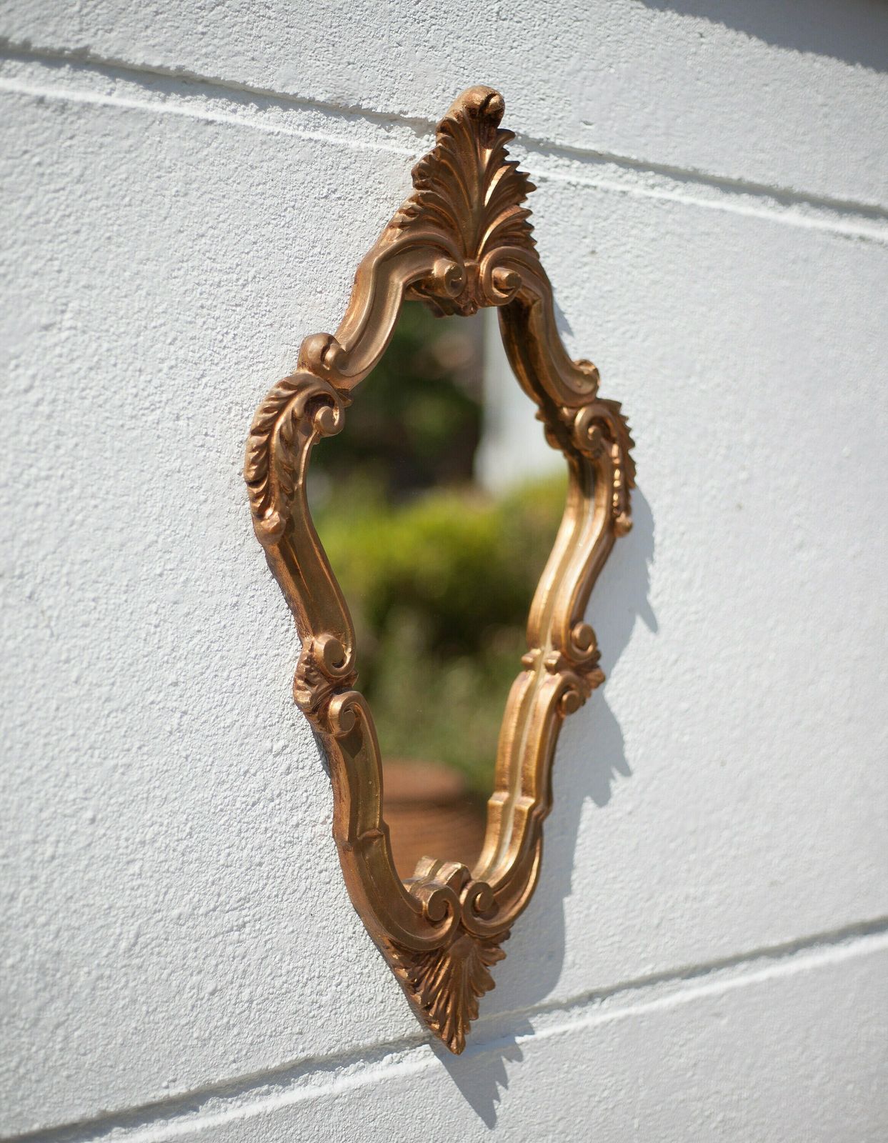 Rocaille Mirror, Wall Mirror, Vintage Mirror, Embossed Copper Mirror, Mirror photo 141.0