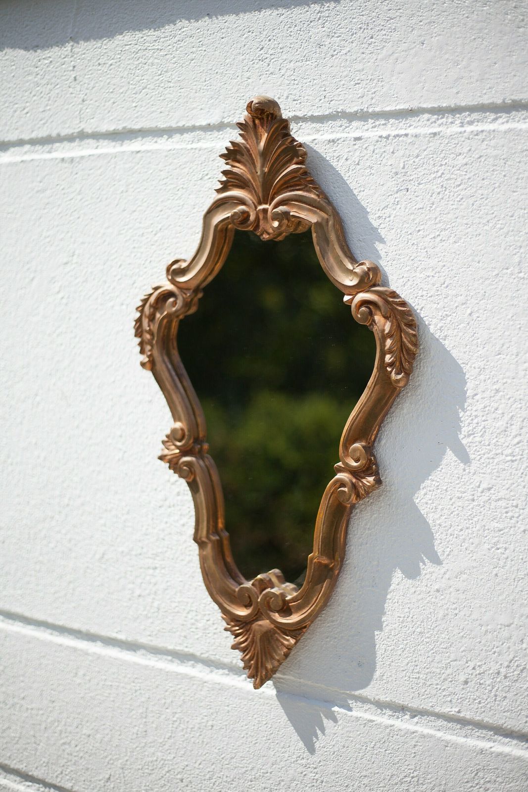 Rocaille Mirror, Wall Mirror, Vintage Mirror, Embossed Copper Mirror, Mirror photo vinterior