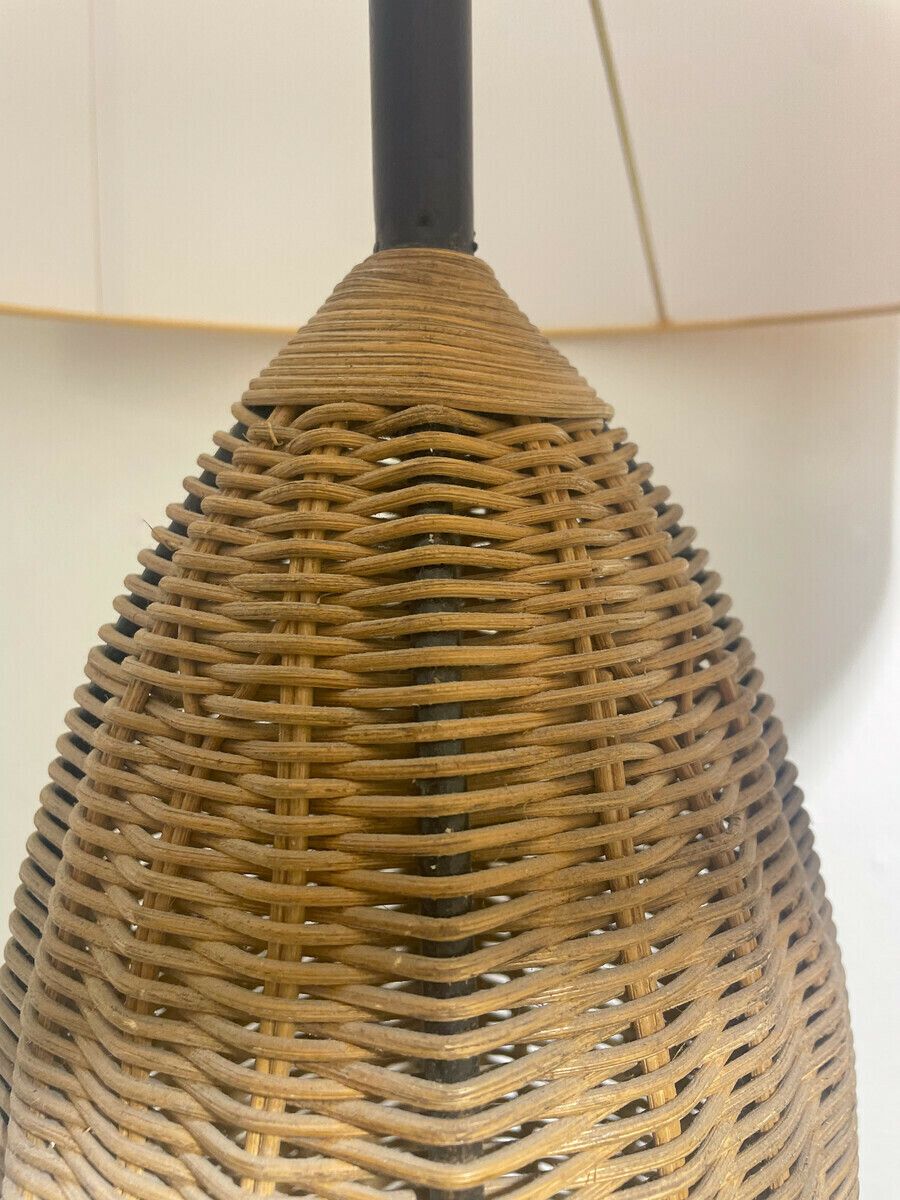 Mid Century Modern Rattan Table Lamp photo furniture