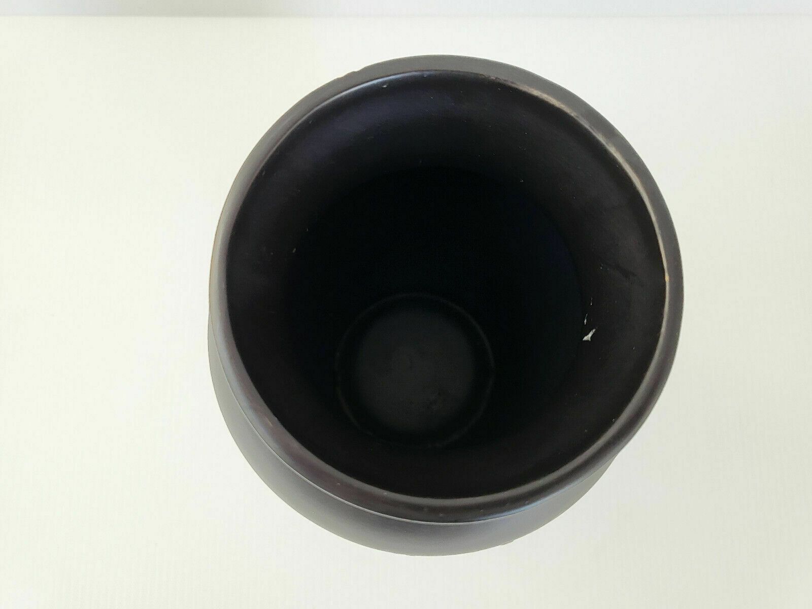 Vintage Vase 1960 Pearl Black Ceramic Cherry Flowers 60s 1960s photo buy