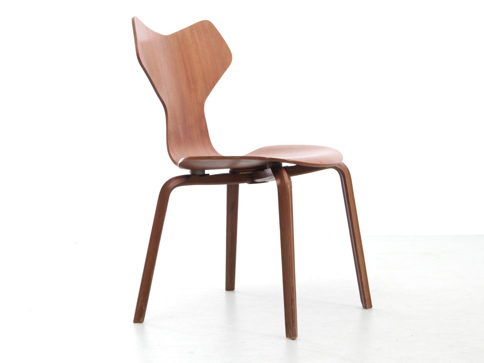 Set Of 3 Chairs "Grand Prix" Of Arne Jacobsen In Teak photo buy