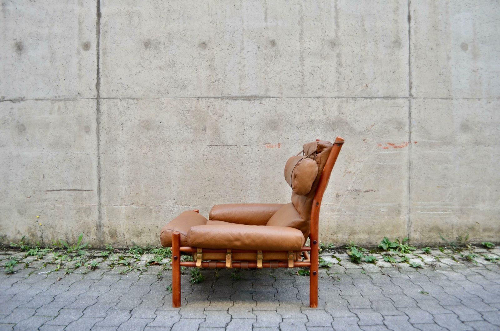 Arne Norell Model Inca Caramel Leather Lounge Chair photo Furniture