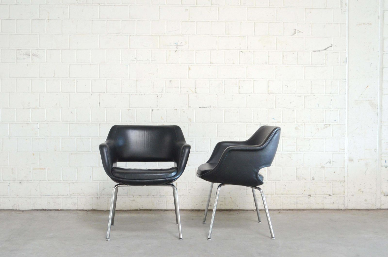 Olli Mannermaa Set Of 4 Leather Kilta Chair By Eugen Schmidt & Cassina Martela photo Furniture