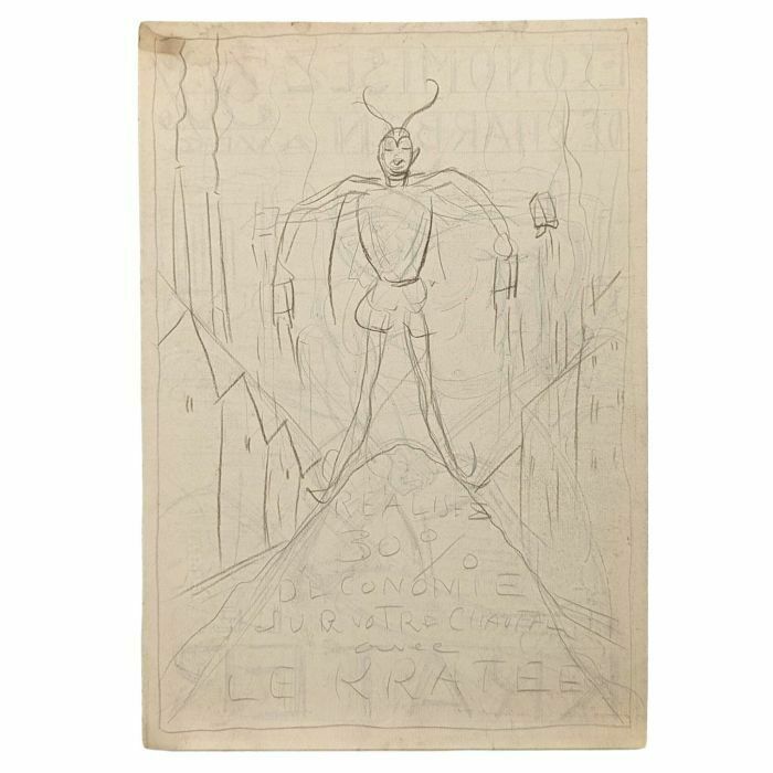 Lucien Roudier Eller Drawing On Paper 1930s photo furniture